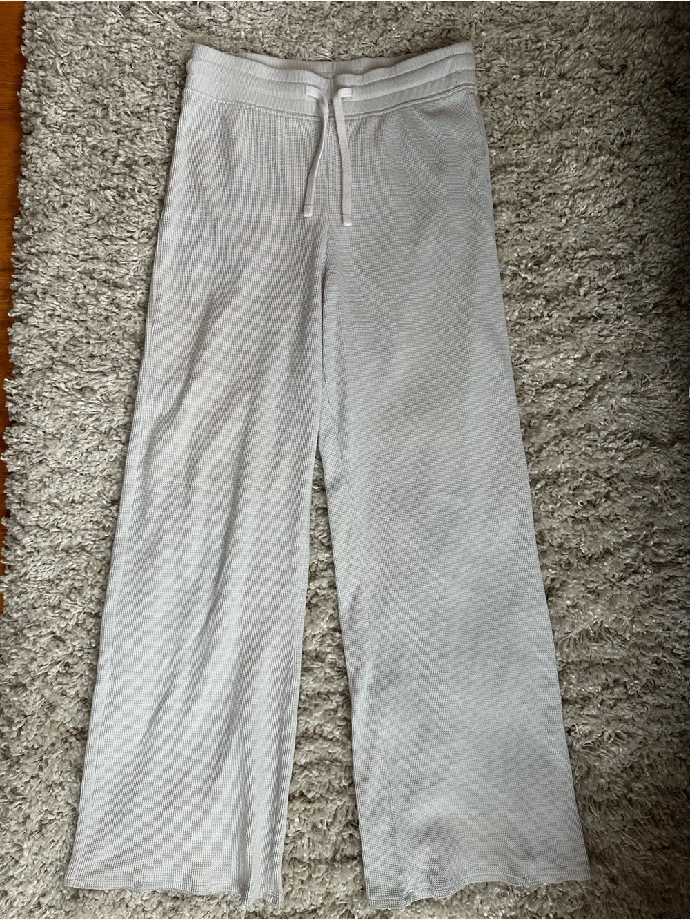 Hollister Gilly Hicks White Wide-Leg Drawstring Lounge Pants - Picture 1 of 3